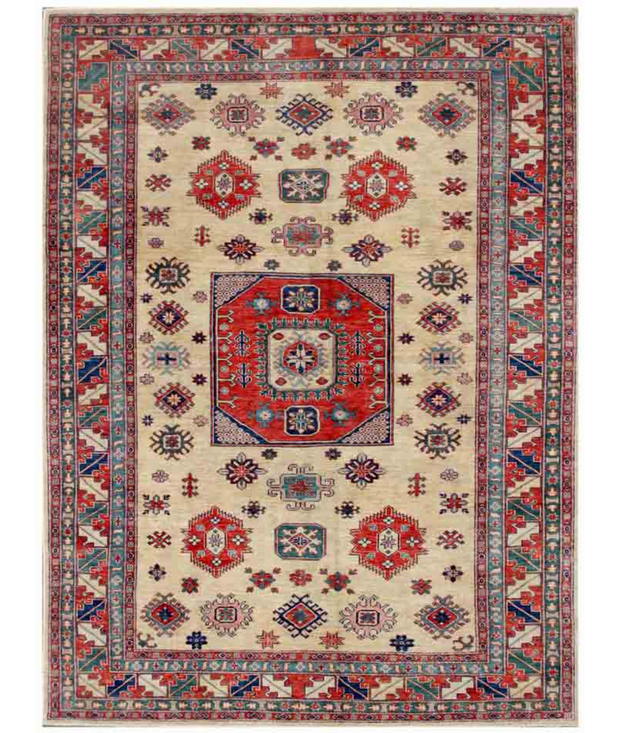Hand Knotted Kazak Wool Rug 6'  8" x 9'  1" - No. AT75485
