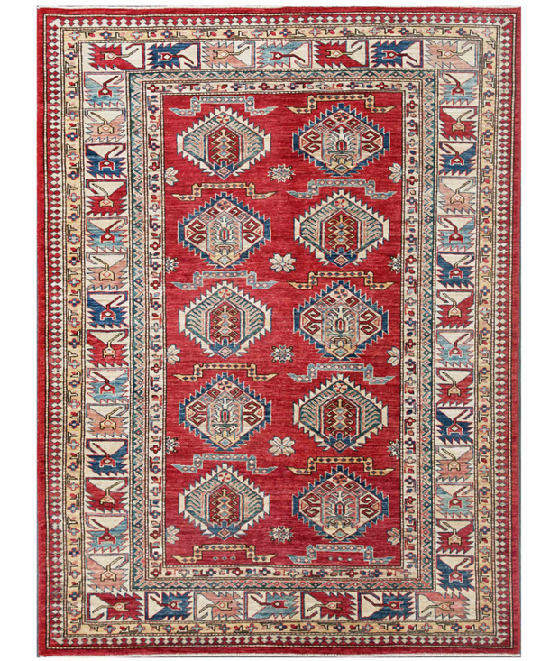 Hand Knotted Kazak Wool Rug 5'  9" x 7'  8" - No. AT83697
