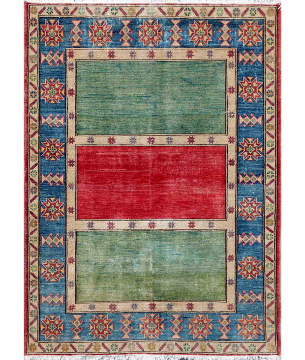 Hand Knotted Kazak Wool Rug 5'  8" x 7'  5" - No. AT73871
