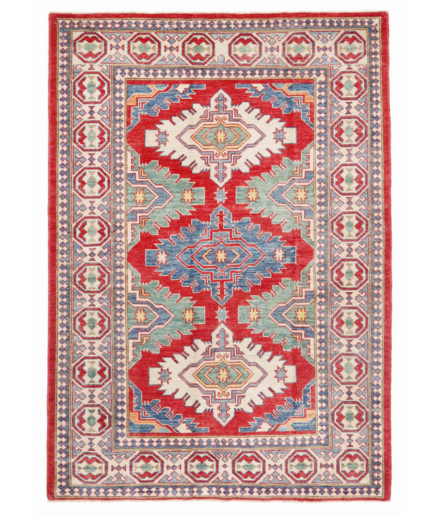 Hand Knotted Kazak Wool Rug 5'  11" x 8'  3" - No. AT63942