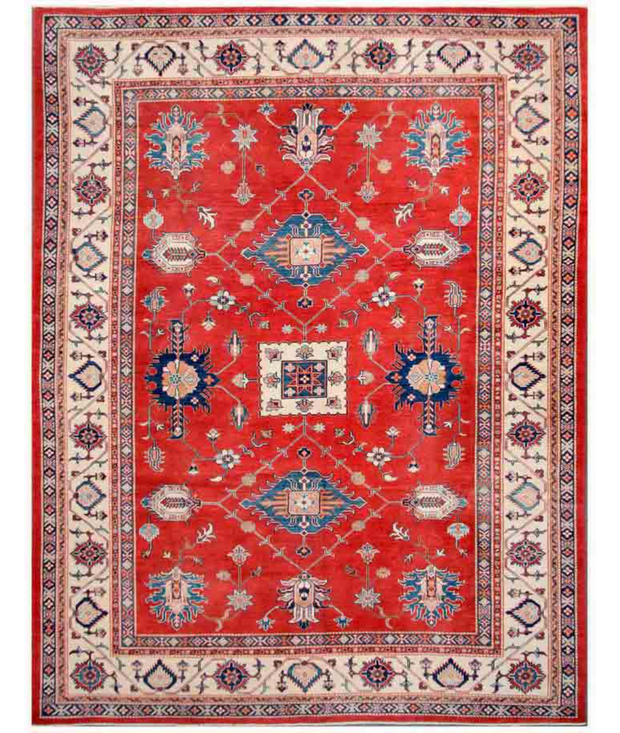 Hand Knotted Kazak Wool Rug 9'  5" x 12'  1" - No. AT48502