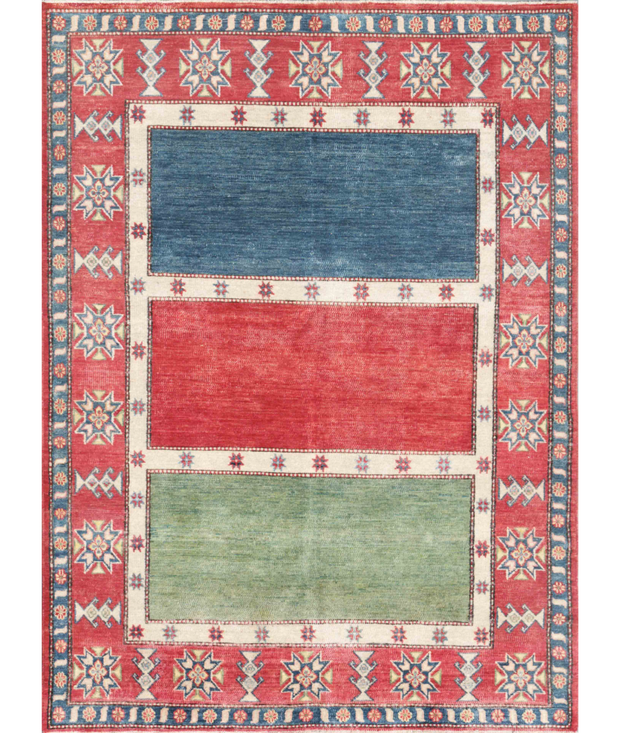 Hand Knotted Kazak Wool Rug 5'  8" x 7'  10" - No. AT72122