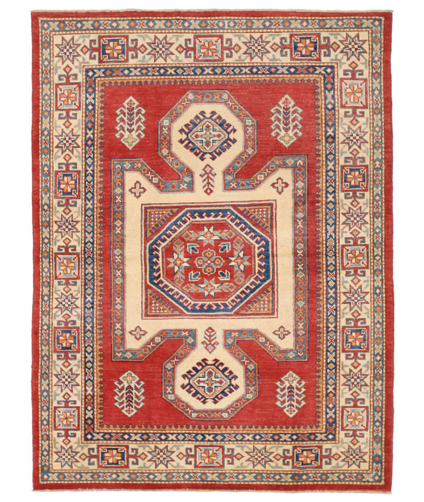 Hand Knotted Kazak Wool Rug 4'  10" x 6'  7" - No. AT26489