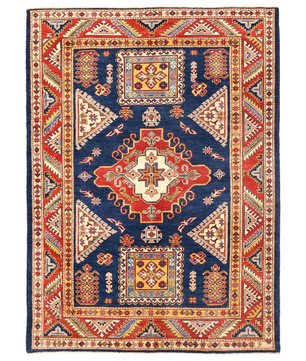 Hand Knotted Kazak Wool Rug 4'  10" x 6'  8" - No. AT72702