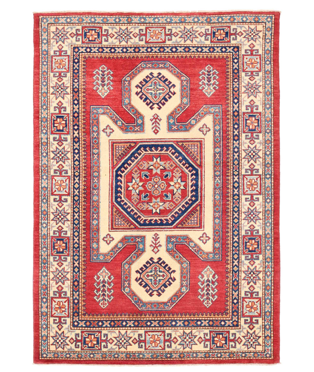 Hand Knotted Kazak Wool Rug 4'  8" x 6'  8" - No. AT97712