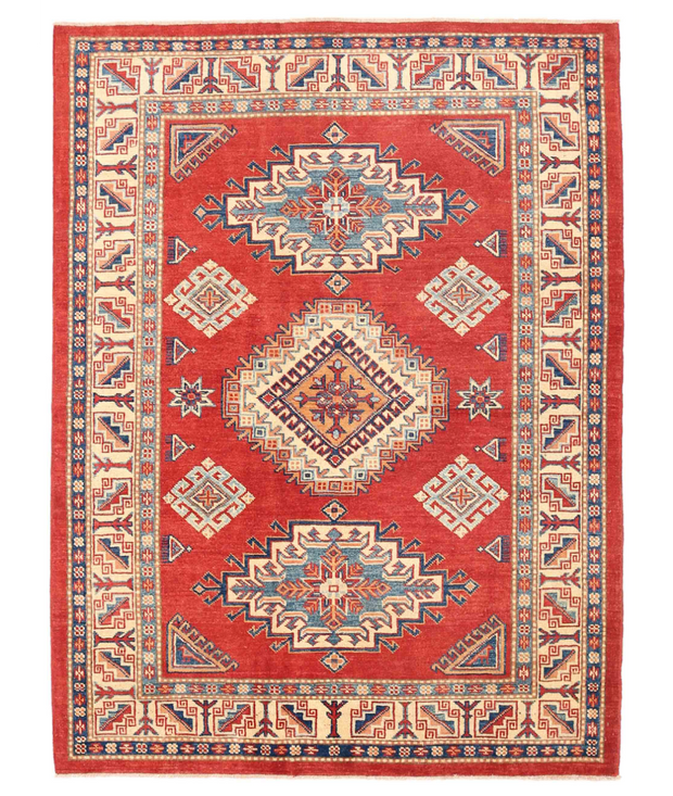 Hand Knotted Kazak Wool Rug 4'  11" x 6'  7" - No. AT10264