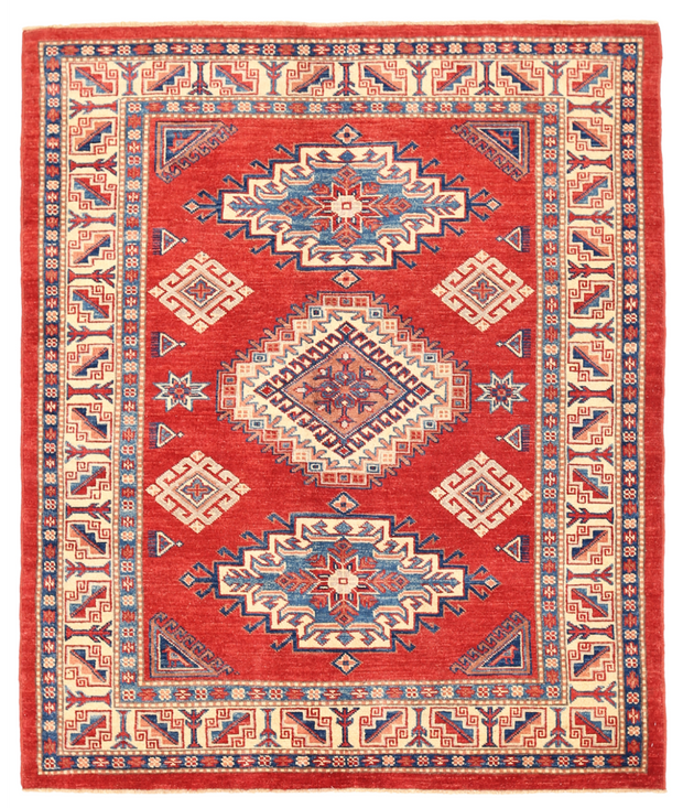 Hand Knotted Kazak Wool Rug 5'  1" x 6'  2" - No. AT90559
