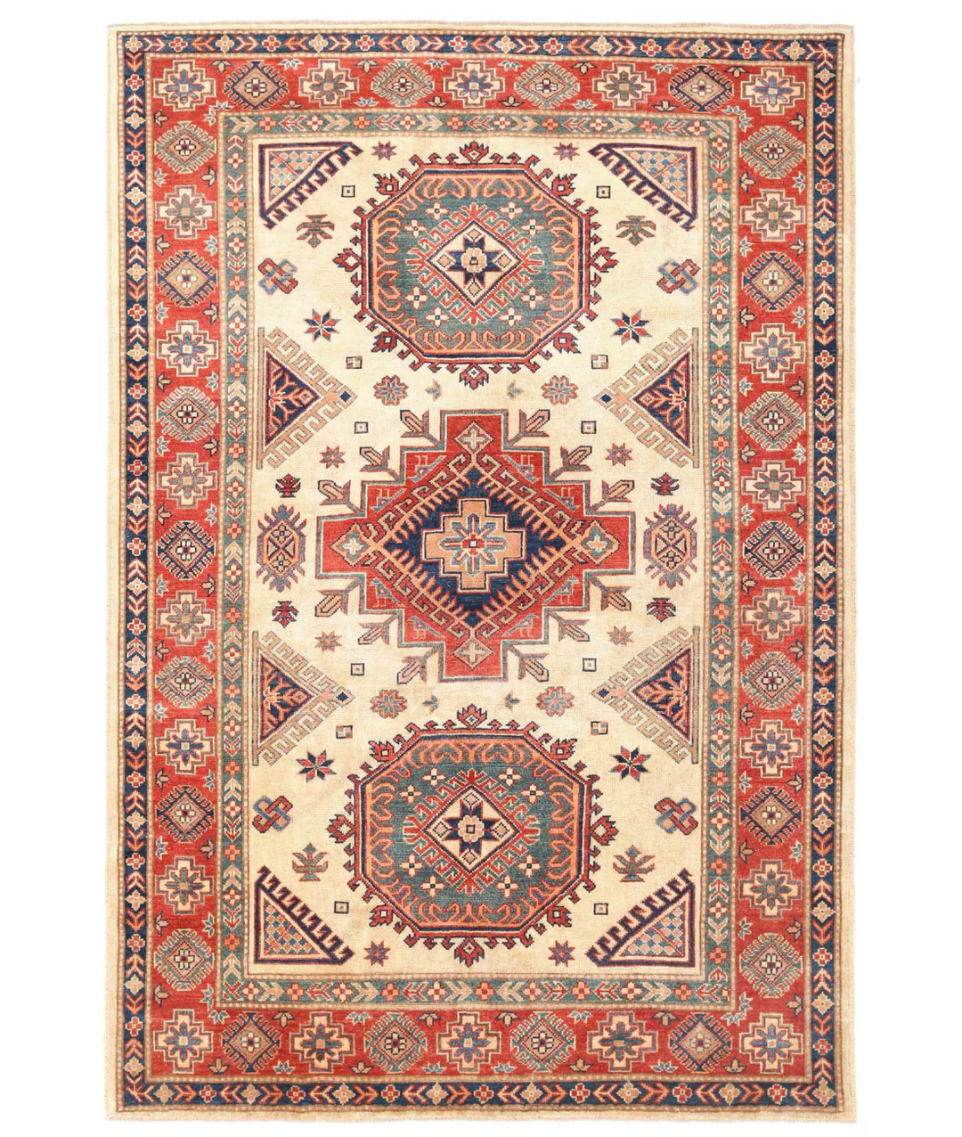 Hand Knotted Kazak Wool Rug 6' 0" x 8' 9" - No. AT24668