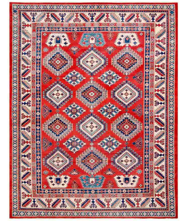 Hand Knotted Kazak Wool Rug 9'  1" x 11'  9" - No. AT63770