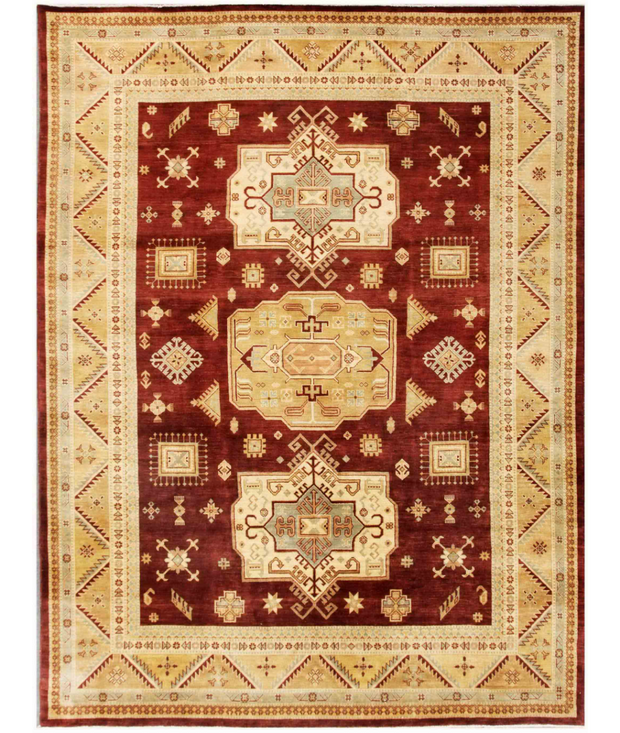 Hand Knotted Kazak Wool Rug 9'  0" x 11'  9" - No. AT91119