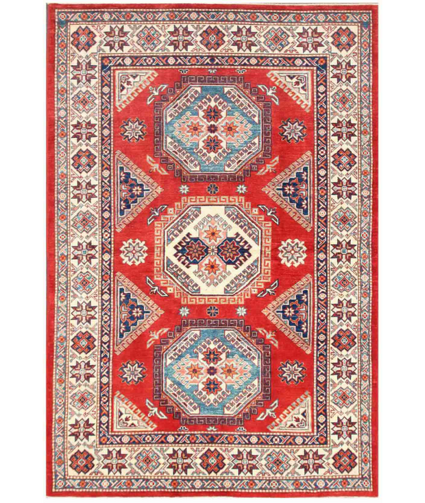 Hand Knotted Kazak Wool Rug 5'  5" x 7'  1" - No. AT95731