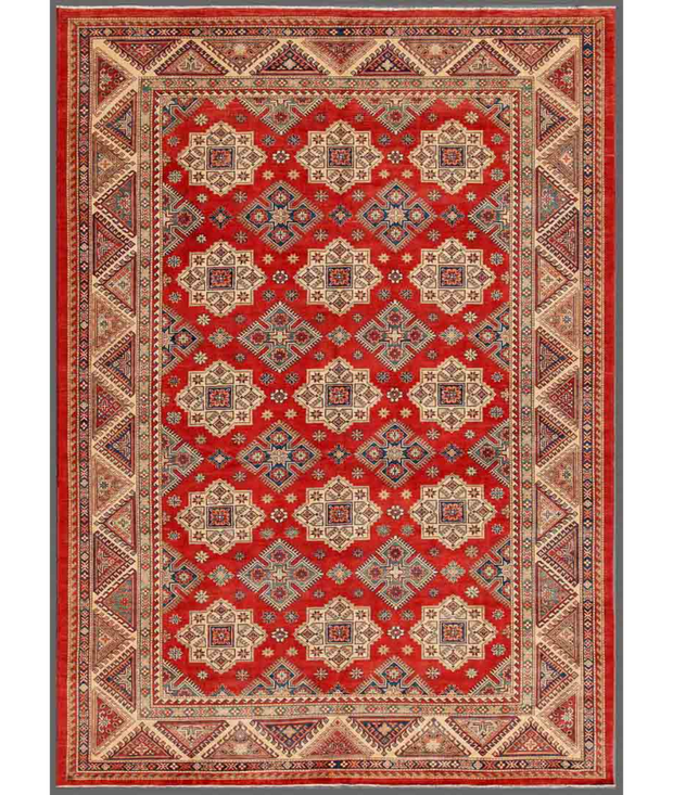 Hand Knotted Kazak Wool Rug 9'  7" x 13'  6" - No. AT53954