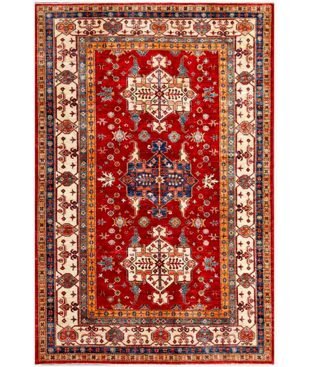 Hand Knotted Kazak Wool Rug 5'  9" x 8'  6" - No. AT45821