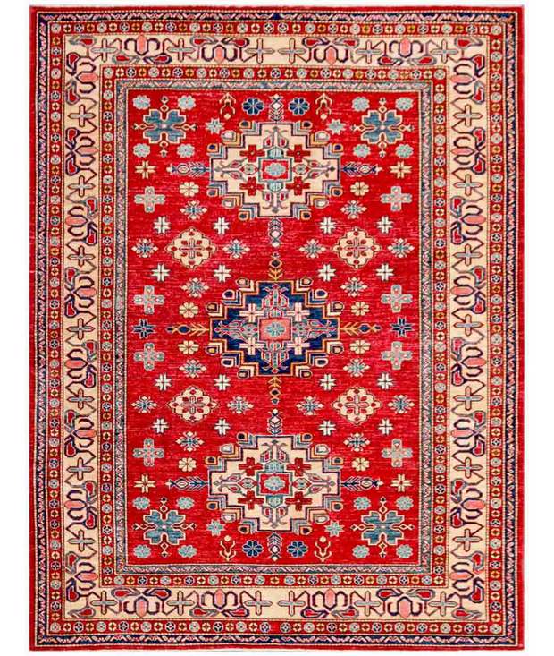 Hand Knotted Kazak Wool Rug 5'  9" x 7'  6" - No. AT80860