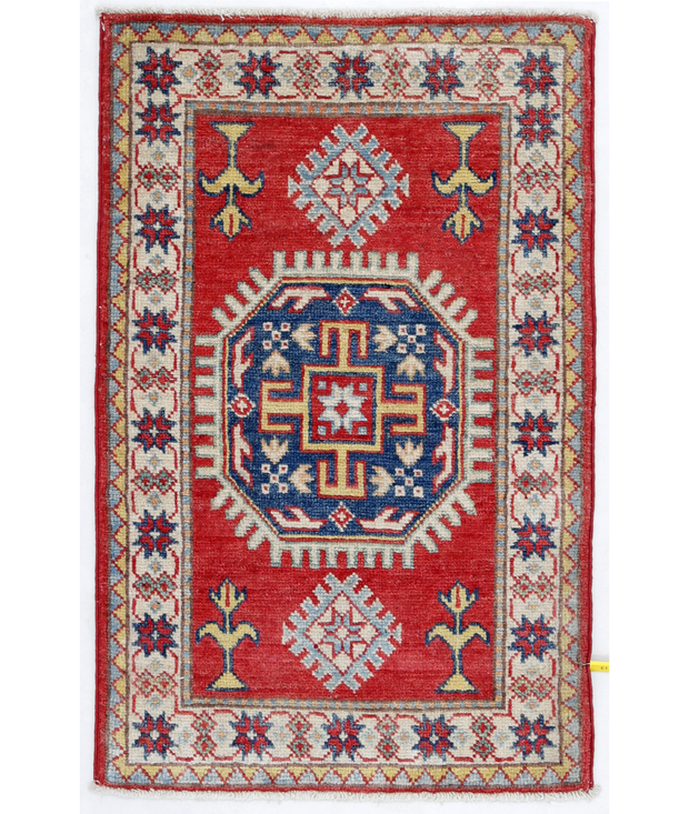 Hand Knotted Kazak Wool Rug 1'  11" x 3'  0" - No. AT99322