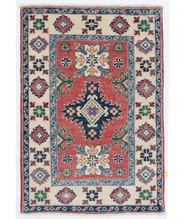 Hand Knotted Kazak Wool Rug 2'  0" x 2'  10" - No. AT15864