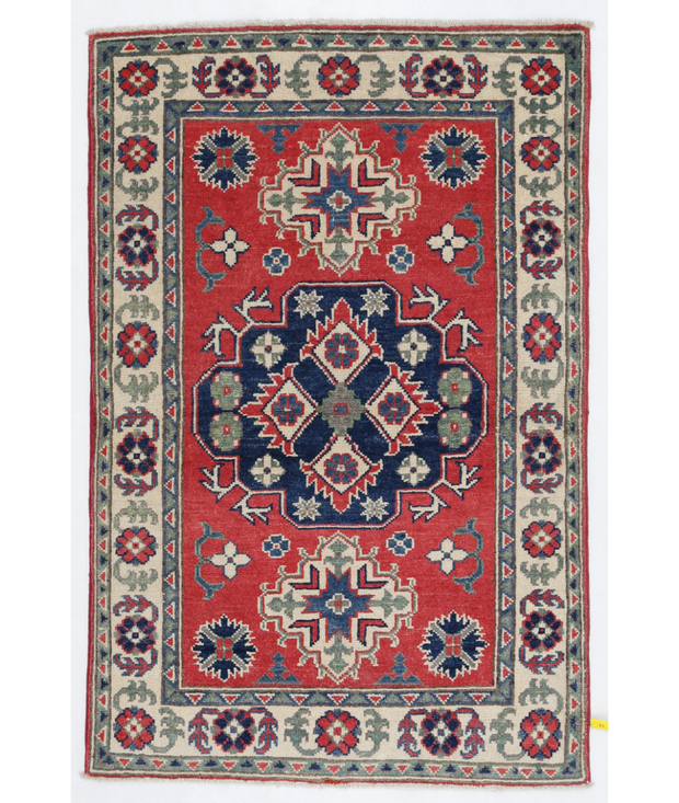 Hand Knotted Kazak Wool Rug 2'  8" x 4'  0" - No. AT62861