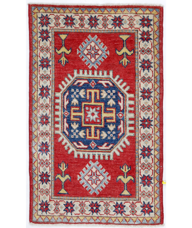 Hand Knotted Kazak Wool Rug 1'  11" x 3'  0" - No. AT30150