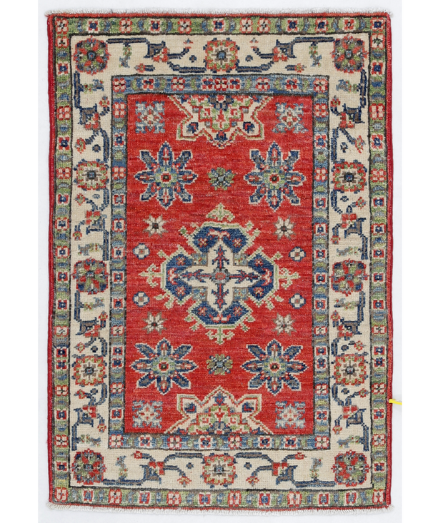 Hand Knotted Kazak Wool Rug 2'  0" x 2'  11" - No. AT81947