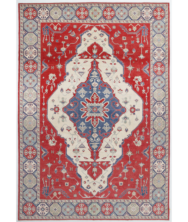 Hand Knotted Kazak Wool Rug 9'  10" x 14'  8" - No. AT68187