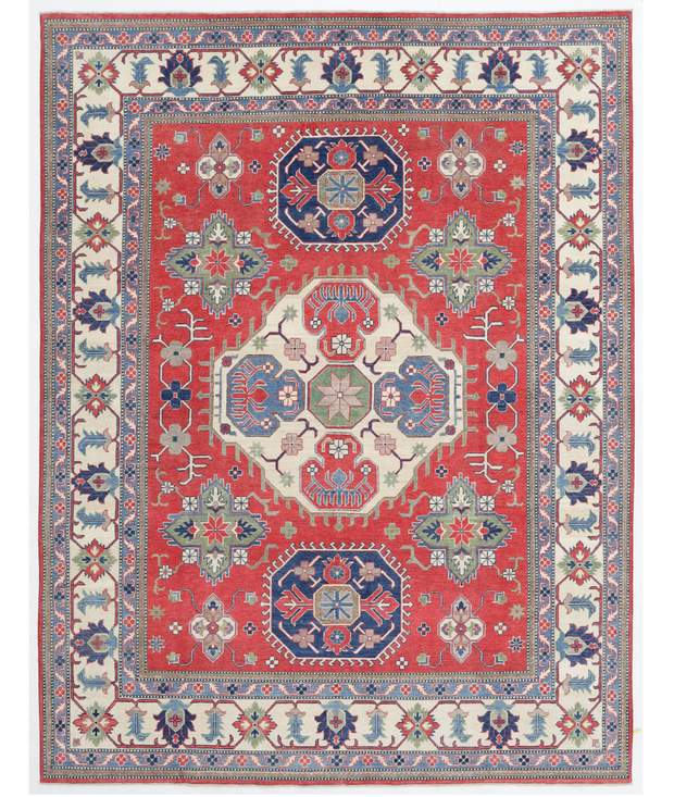 Hand Knotted Kazak Wool Rug 8'  0" x 10'  7" - No. AT37132