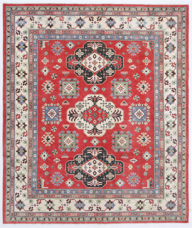 Hand Knotted Kazak Wool Rug 8'  2" x 9'  7" - No. AT71039