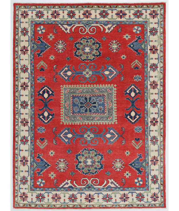 Hand Knotted Kazak Wool Rug 4'  11" x 6'  8" - No. AT18460