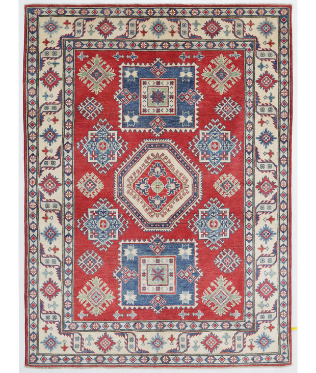 Hand Knotted Kazak Wool Rug 4'  11" x 6'  8" - No. AT37934