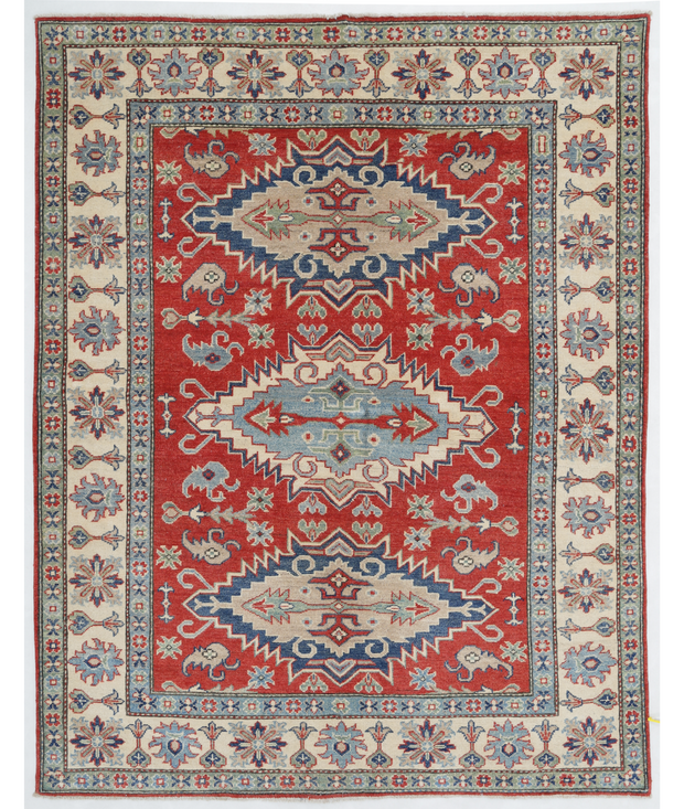 Hand Knotted Kazak Wool Rug 4'  11" x 6'  4" - No. AT53752