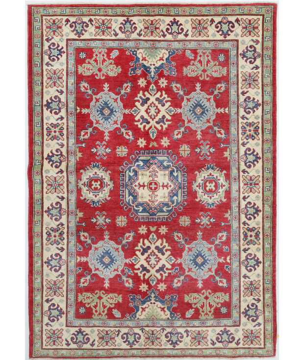 Hand Knotted Kazak Wool Rug 4'  11" x 7'  2" - No. AT21689