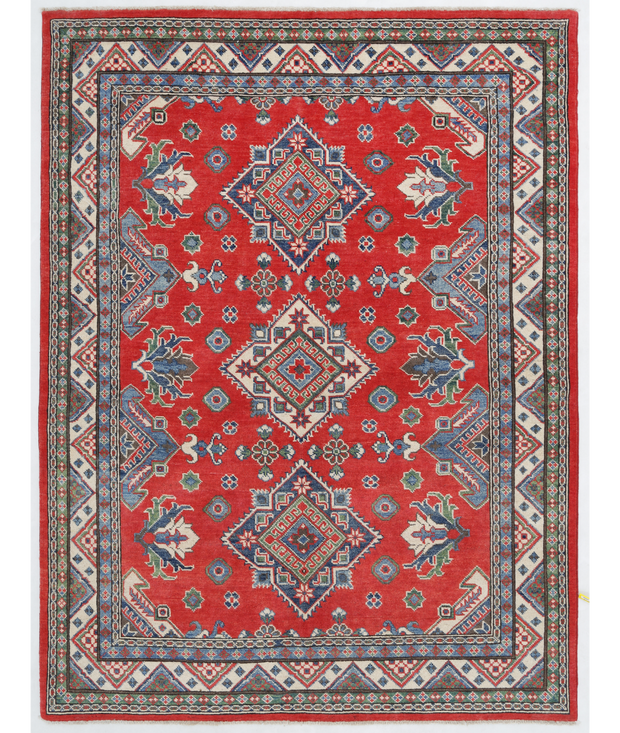 Hand Knotted Kazak Wool Rug 4'  10" x 6'  6" - No. AT95513