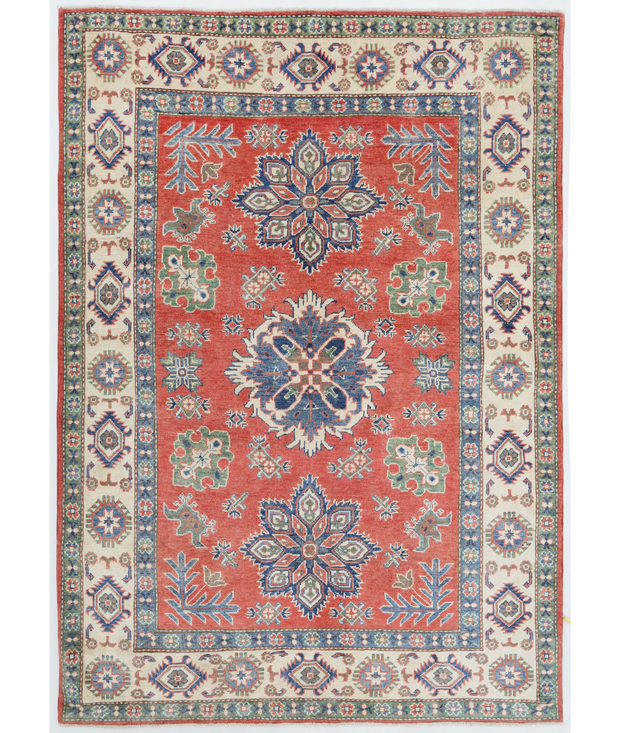 Hand Knotted Kazak Wool Rug 5'  0" x 7'  0" - No. AT33578