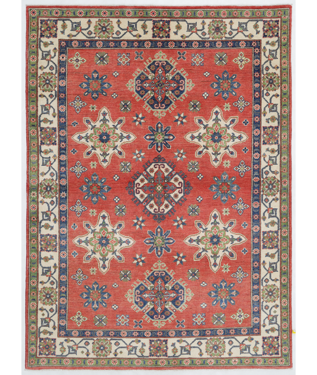 Hand Knotted Kazak Wool Rug 4'  11" x 6'  10" - No. AT37568
