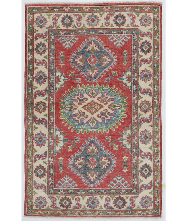 Hand Knotted Kazak Wool Rug 2'  8" x 4'  2" - No. AT59442