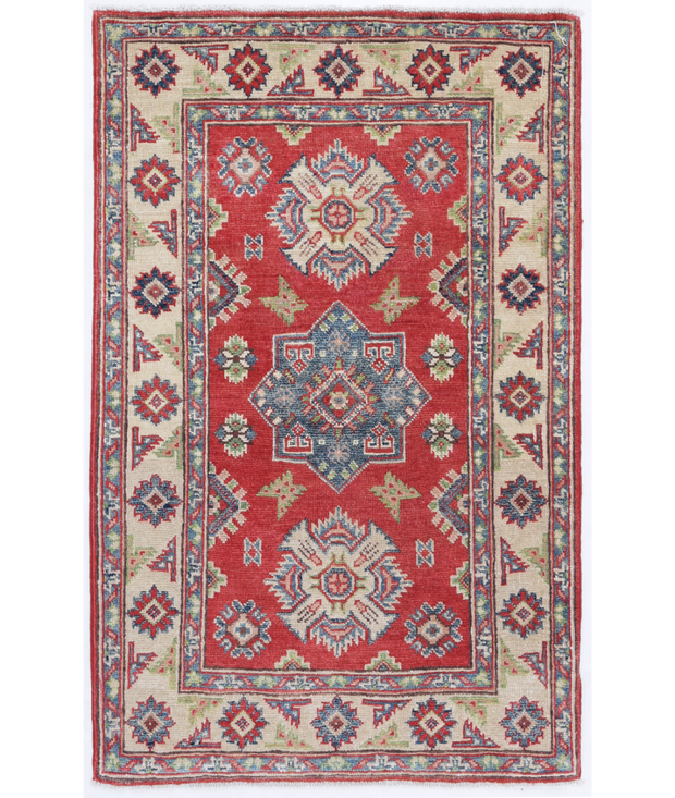 Hand Knotted Kazak Wool Rug 2'  8" x 4'  2" - No. AT72817