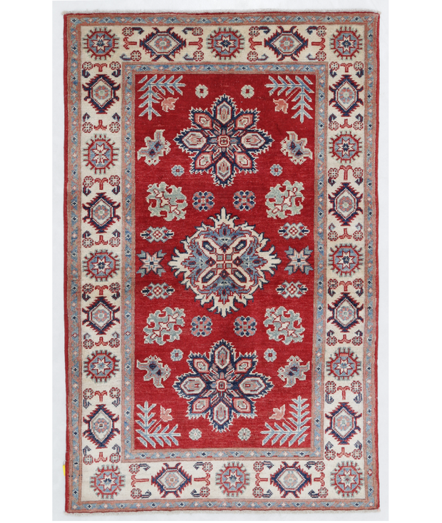Hand Knotted Kazak Wool Rug 3'  0" x 4'  10" - No. AT52368