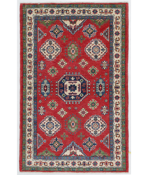 Hand Knotted Kazak Wool Rug 3'  0" x 4'  10" - No. AT71909