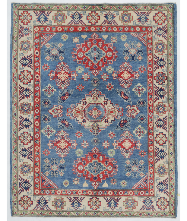 Hand Knotted Kazak Wool Rug 5'  0" x 6'  6" - No. AT91624