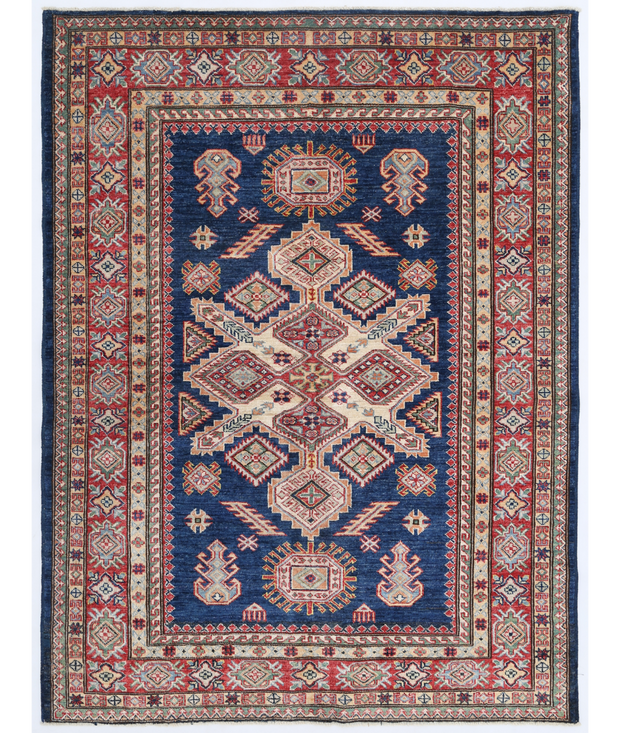 Hand Knotted Kazak Wool Rug 4'  11" x 6'  8" - No. AT50101