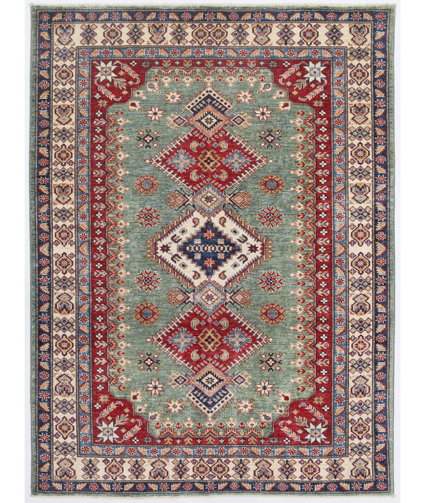 Hand Knotted Kazak Wool Rug 4'  11" x 6'  7" - No. AT82509