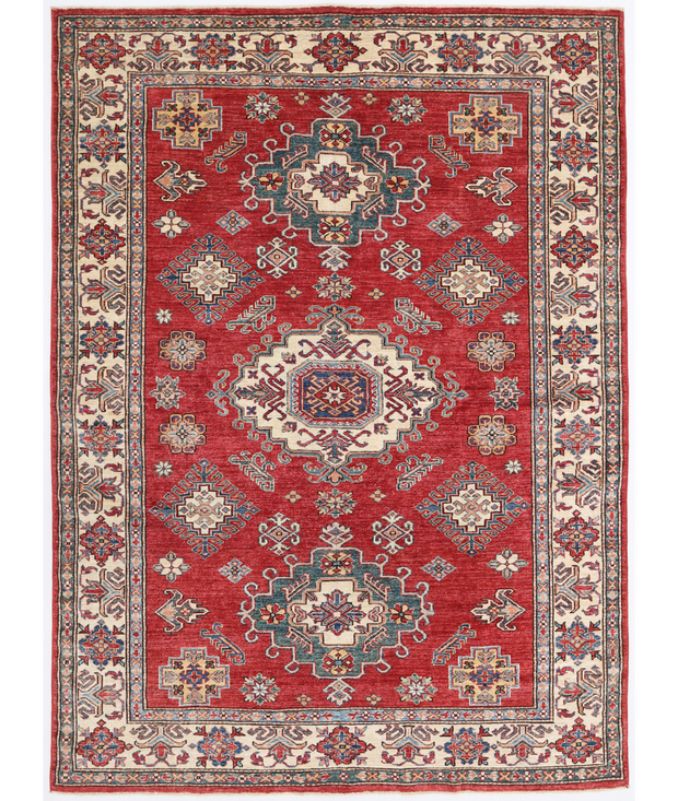 Hand Knotted Kazak Wool Rug 5'  8" x 7'  7" - No. AT71961