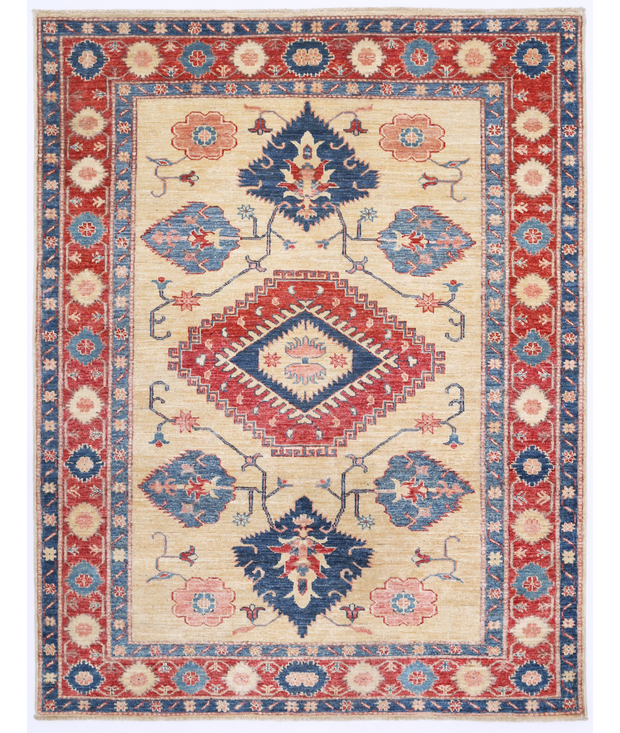 Hand Knotted Kazak Wool Rug 4'  11" x 6'  4" - No. AT10732