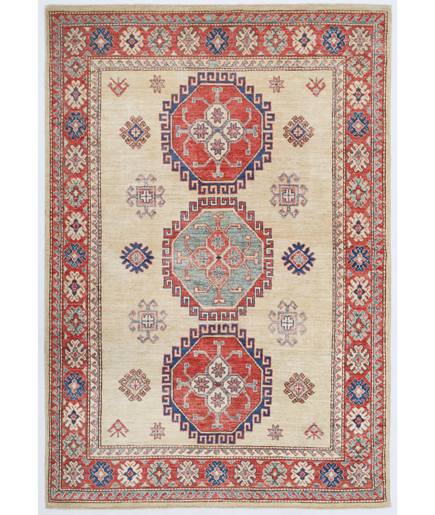 Hand Knotted Kazak Wool Rug 4'  11" x 7'  1" - No. AT63753