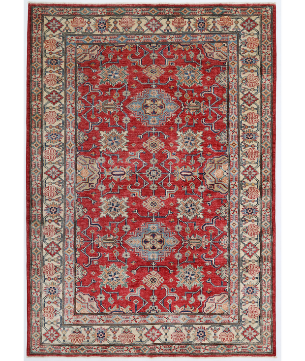 Hand Knotted Kazak Wool Rug 4'  9" x 6'  8" - No. AT76305