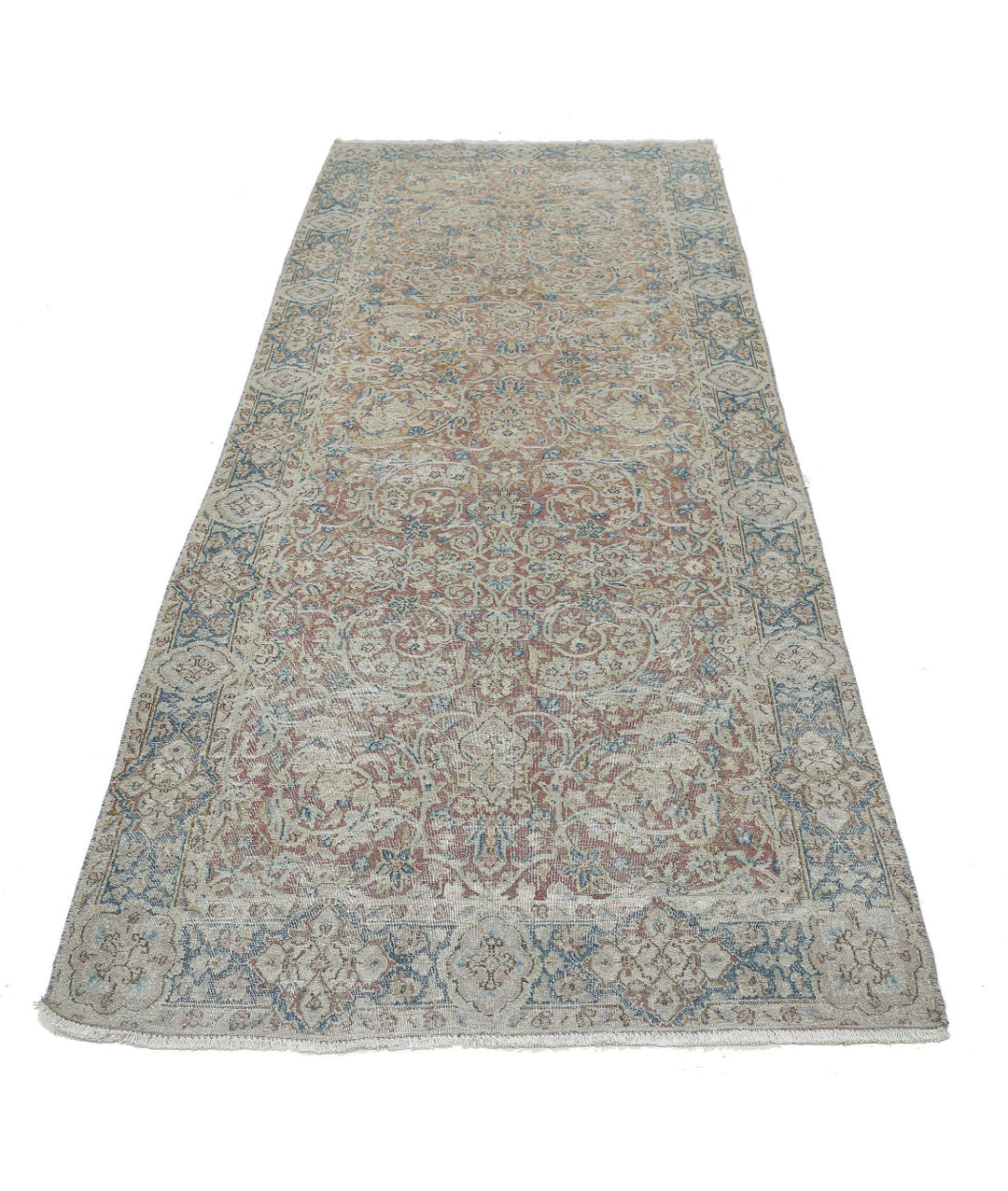 Afghan Kerman Runner Rug 3' 8" x 9' 6" Hand-Knotted | No. AT34473