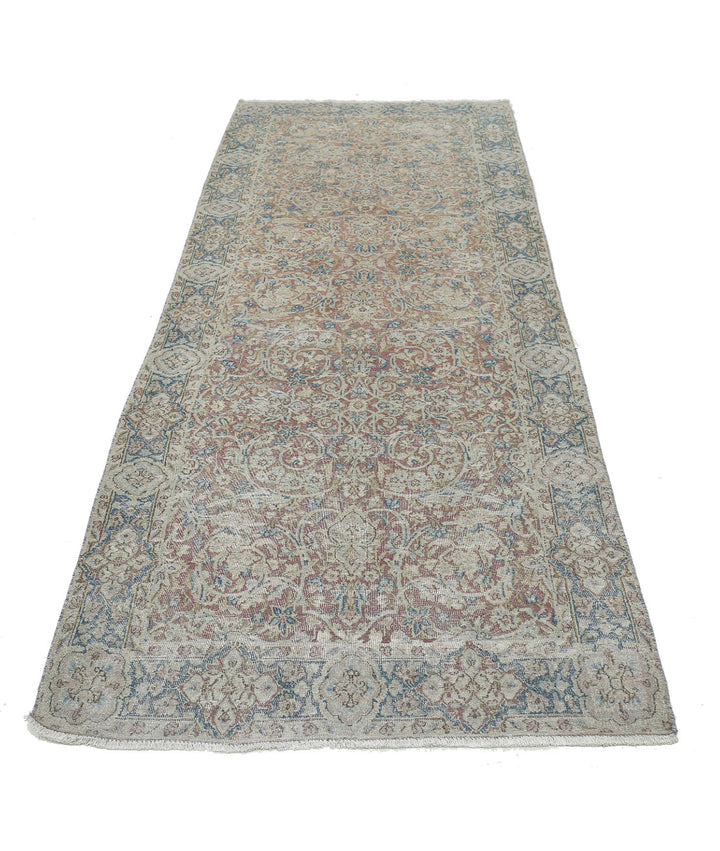 Afghan Kerman Runner Rug 3' 8" x 9' 6" Hand-Knotted | No. AT34473