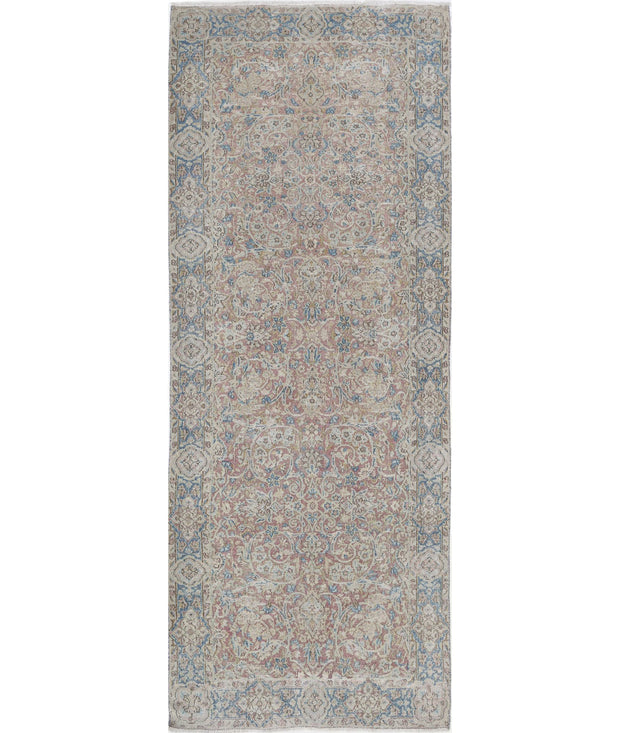 Hand Knotted Antique Oriental Kerman Wool Rug 3' 8" x 9' 6" - No. AT34473
