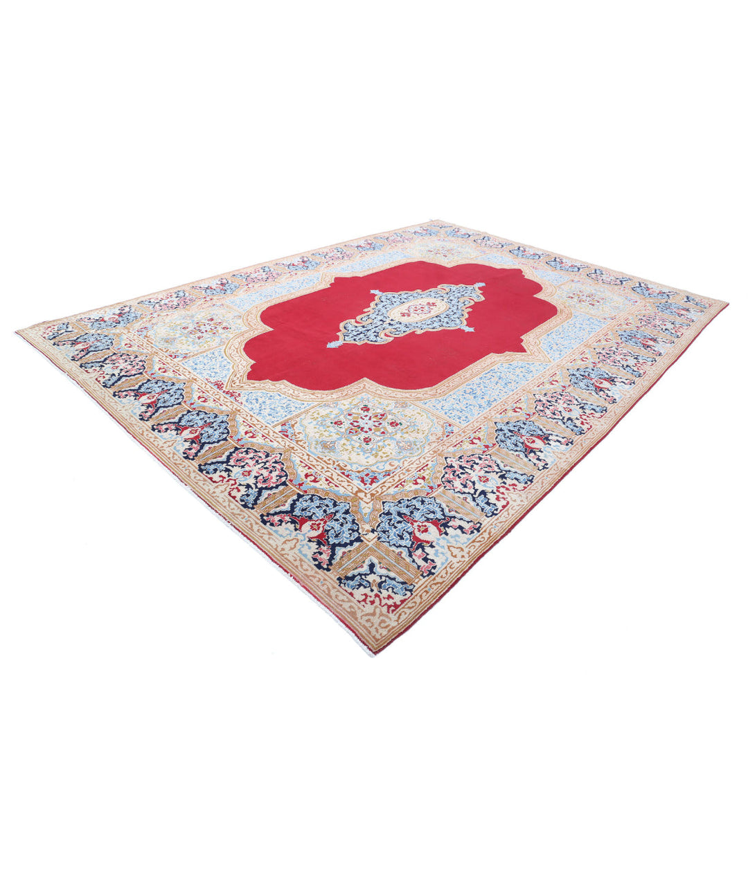 Afghan Kerman Rug 9' 8" x 13' 4" Hand-Knotted | No. AT65348