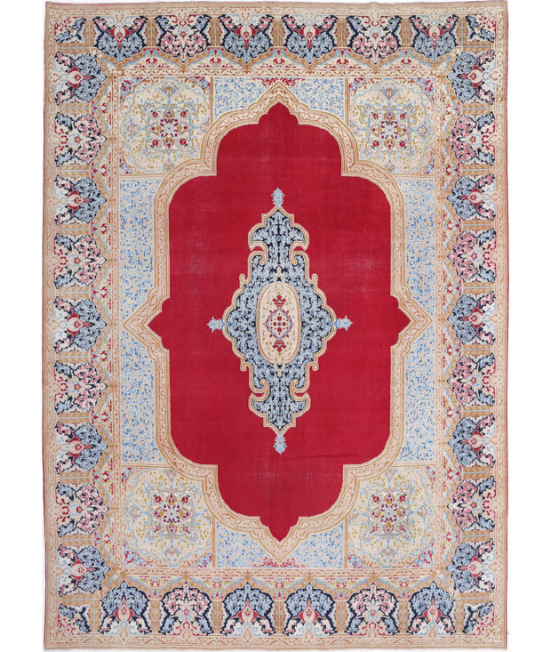 Hand Knotted Oriental Kerman Wool Rug 9' 8" x 13' 4" - No. AT65348