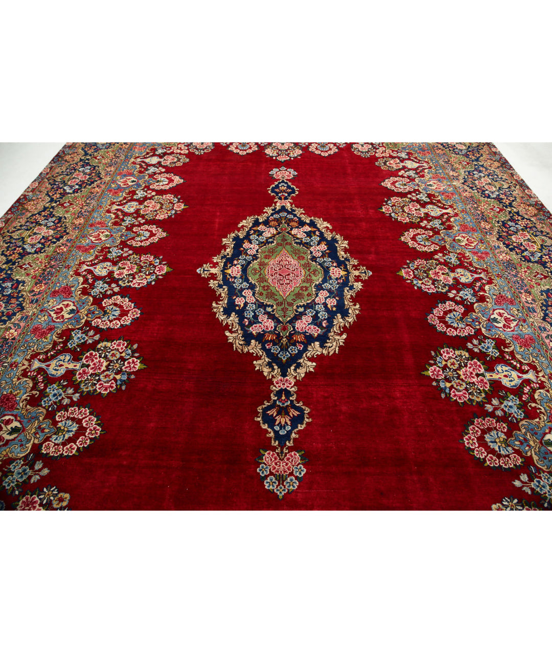 Afghan Oriental Kerman Rug 9' 11" x 13' 9" Hand-Knotted | No. AT52880